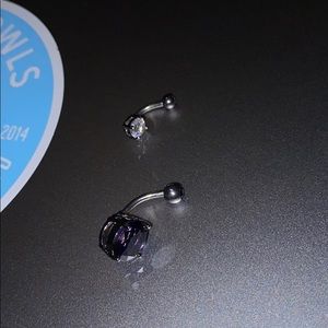 two belly button rings